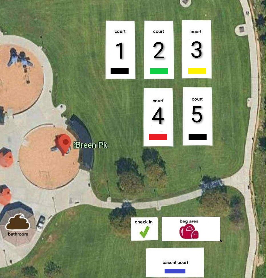 Tournament location map